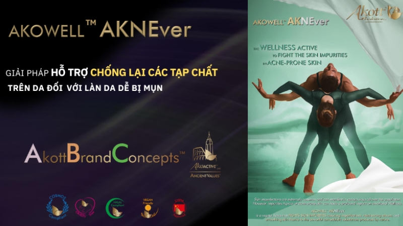 Akowell AKNEver – Chống mụn và tẩy tế bào chết