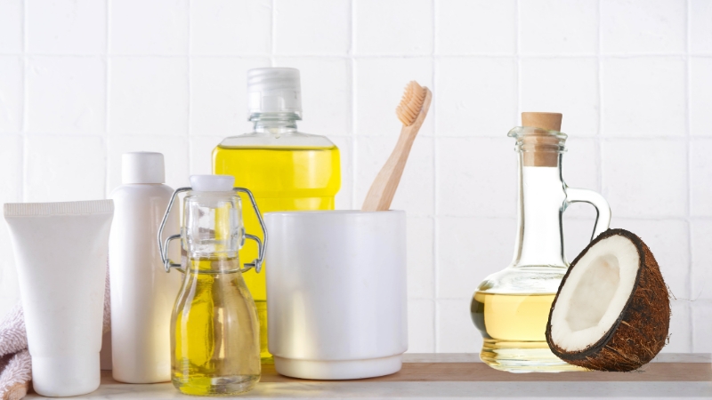Cách súc miệng bằng dầu dừa