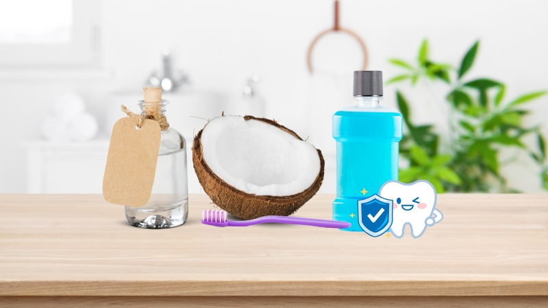 So sánh nước súc miệng dầu dừa và chuyên dụng