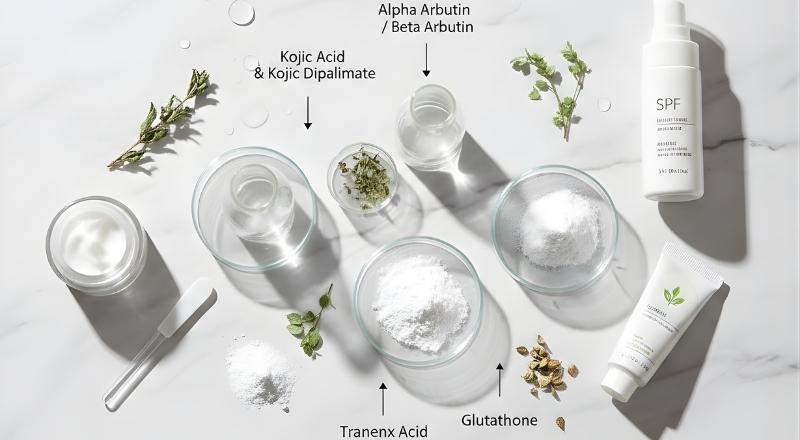 Nguyên liệu dưỡng trắng tác động melanin, hỗ trợ cải thiện thâm sạm và tăng sắc tố