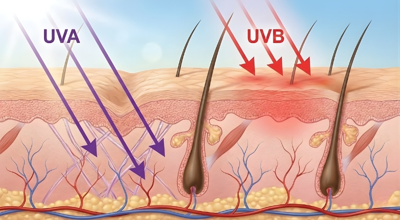 Bảo vệ da khỏi UV giúp duy trì cấu trúc da và hạn chế hư tổn lâu dài