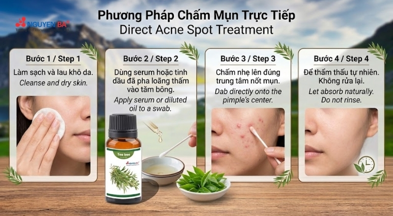 Tinh dầu tràm trà chứa hoạt chất tự nhiên mang giá trị kháng khuẩn và chăm sóc da