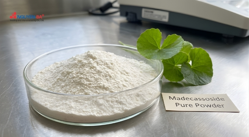 Madecassoside là hoạt chất từ rau má, nổi bật với khả năng làm dịu da