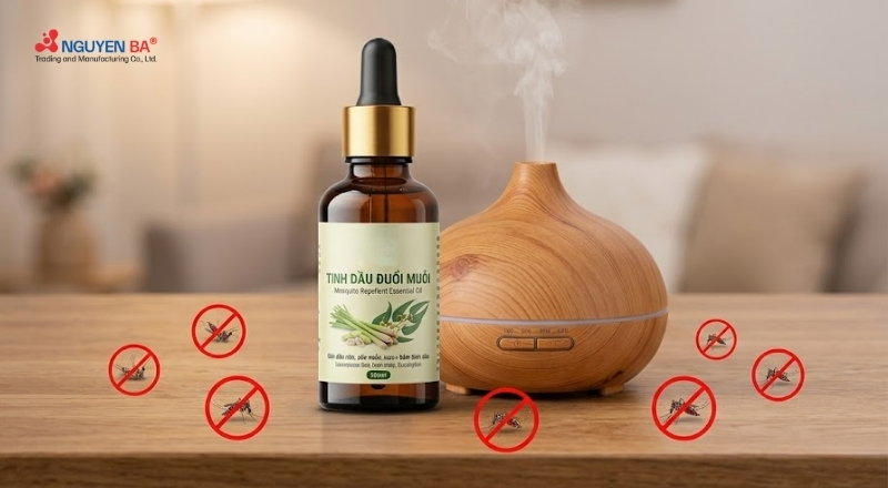 Tinh dầu xua muỗi bằng cách gây nhiễu khứu giác và che lấp tín hiệu cơ thể