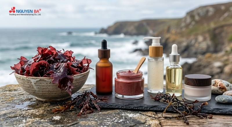 Chiết xuất tảo đỏ ứng dụng đa dạng giúp dưỡng ẩm, phục hồi và bảo vệ da