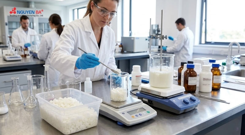 Cetearyl Alcohol là thành phần cốt lõi giúp ổn định và nâng cao chất lượng sản phẩm