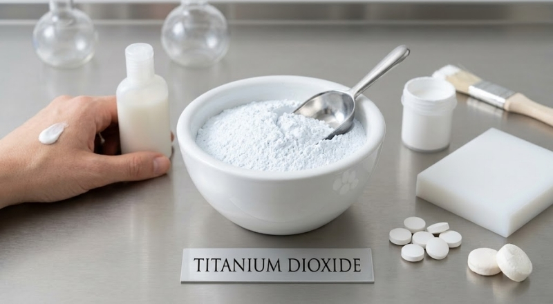 Titanium Dioxide thường được kết hợp để tăng hiệu quả chống nắng phổ rộng