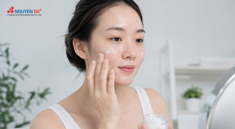 Dưỡng ẩm đúng cách giúp da dầu mụn giảm tiết dầu, hạn chế khô căng và hỗ trợ phục hồi da.