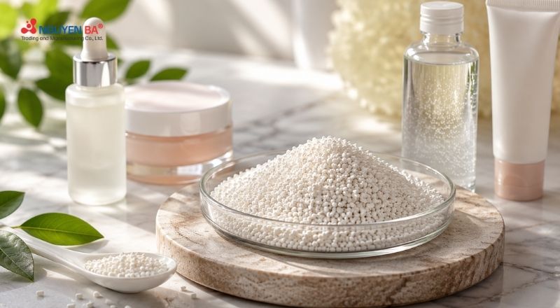 Potassium Sorbate giúp hạn chế nấm mốc, giữ mỹ phẩm ổn định và an toàn hơn khi sử dụng.