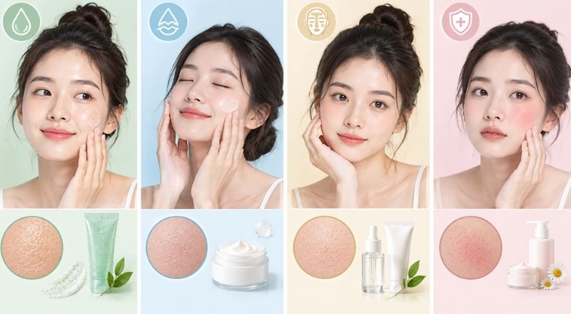 Từ da dầu đến da nhạy cảm, mỗi làn da đều cần được chăm sóc theo cách phù hợp.