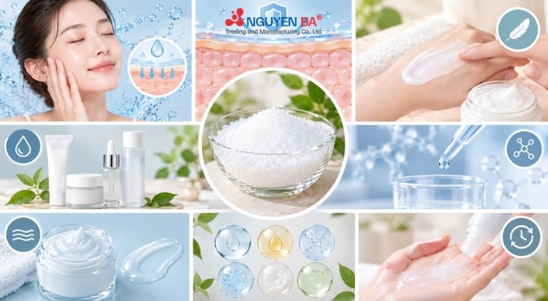 Sorbitol giúp giữ nước cho da, hạn chế khô ráp và duy trì cảm giác mềm mịn.