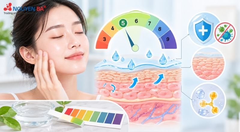 Độ pH của da bao nhiêu là tốt? Cách chăm sóc da đúng chuẩn