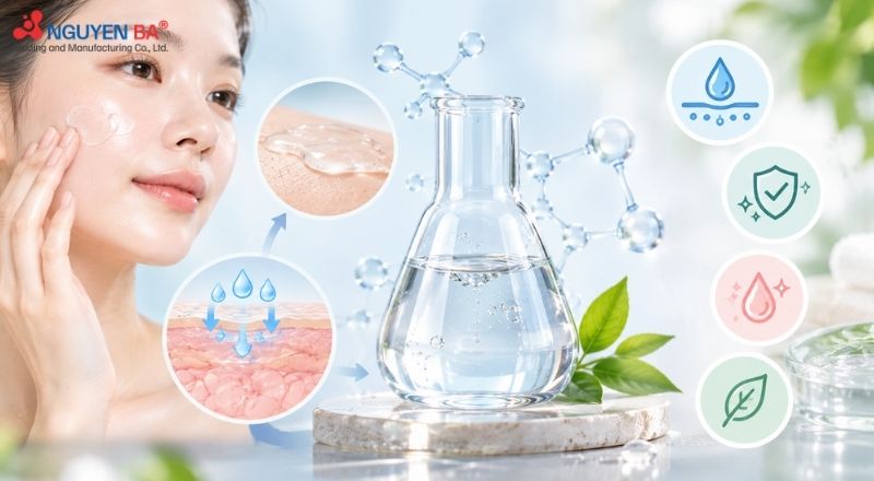 Pentylene Glycol là gì? Tìm hiểu hoạt chất dưỡng ẩm đa năng trong mỹ phẩm