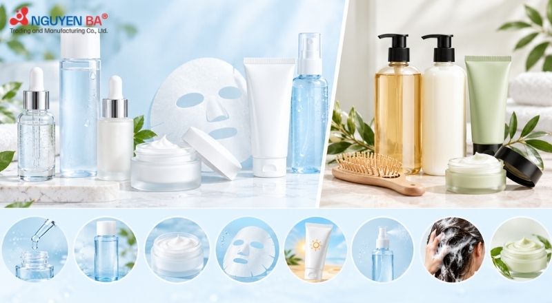 Sodium PCA thường có trong kem dưỡng, serum, sữa rửa mặt và sản phẩm chăm sóc tóc, giúp duy trì độ ẩm.