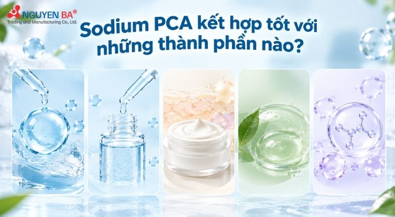 Sodium PCA kết hợp với HA, Glycerin, Ceramide và Panthenol giúp dưỡng ẩm, làm mềm và bảo vệ da.
